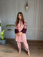 Daffodil wool farshi salwar embroided suit (Pinky)